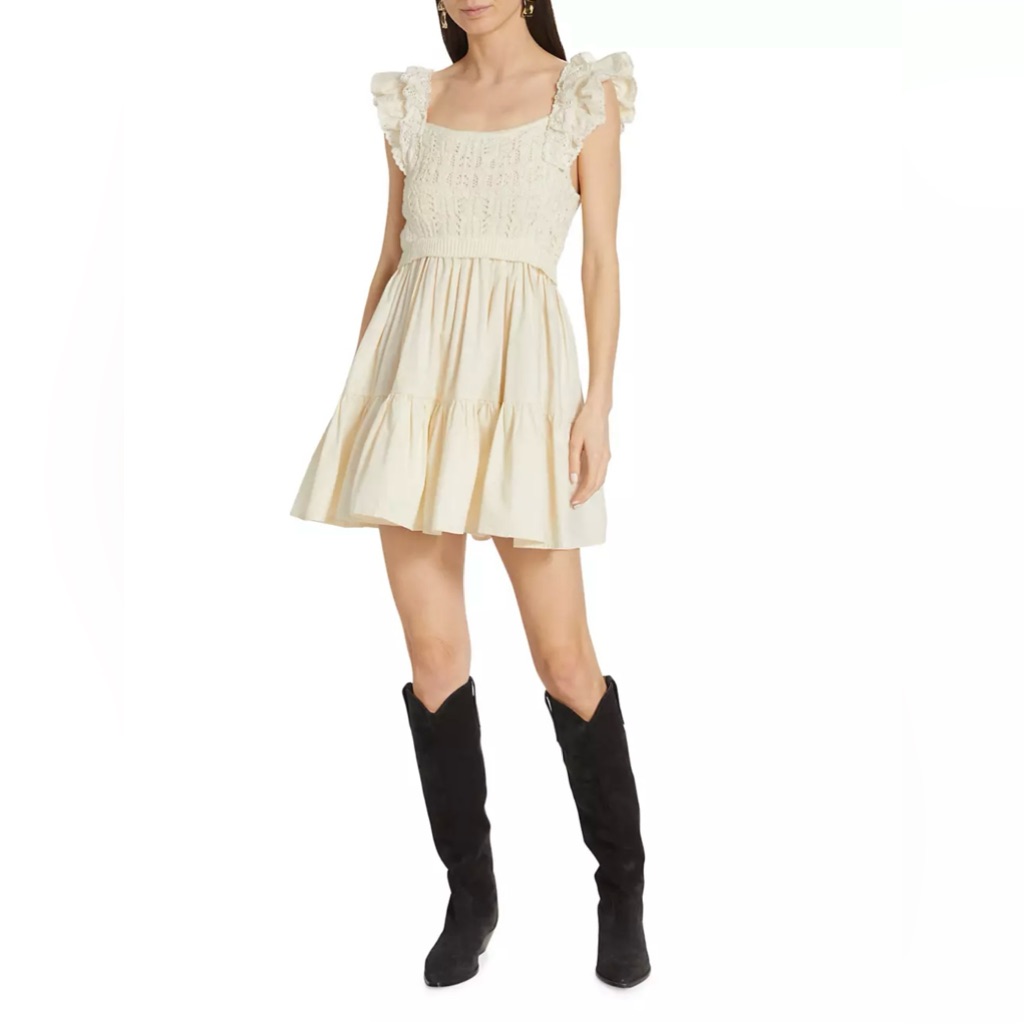 Nwt En Saison Collette Cotton Minidress. Size S